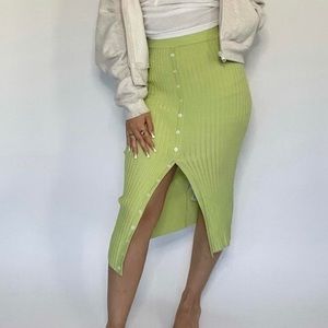 Urban outfitters knit green skirt. Never worn but doesn’t have the tags.